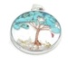 TREE OF LIFE TURQUOISE STONE COPPER WRAPPED RESIN PENDANT (PIECE)