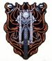 MOTORCYCLE FRONT FLAMES EMBROIEDIED PATCH