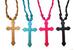 LARGE 5 INCH CROSS WOODEN NECKLACES *- CLOSEOUT NOW $1 EA