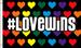 # LOVE WINS RAINBOW HEARTS 3 X 5 FLAG