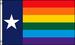 TEXAS STATE RAINBOW 3 X 5 FLAG