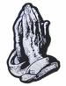 JUMBO 10 INCH PRAYING RELIGIOUS HANDS EMBROIDERED PATCH