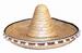 NATURAL COLOR MEXICAN SOMBRERO STRAW HAT WITH TASSLES *- CLOSEOUT