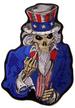 JUMBO UNCLE SAM MIDDLE FINGER 12 IN EMBROIDERED PATCH