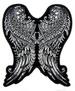 ORNATE ANGEL WINGS EMBROIDERED 5 IN PATCH