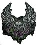 SKULL WINGS & ROSES  BIKER 5 IN EMBROIDERIED PATCH