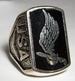 USA MILITARY AIRBOURNE 173RD DIVISION SILVER DELUXE BIKER RING