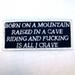 BORN ON A MOUNTAIN EMBROIDERED BIKER PATCH
