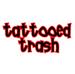 TATTOOED TRASH EMBROIDERED BIKER STYLE PATCH