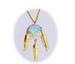18 INCH METAL DREAM CATCHER GOLD RAINBOW NECKLACE WITH FEATHERS