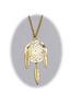 18 INCH METAL DREAM CATCHER GOLD NECKLACE WITH FEATHERS