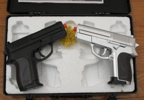 P618SB  2 SIG P618 Pistol in a Hard Plastic Case
