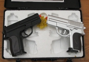 P618SB  2 SIG P618 PISTOL in a Hard Plastic Case