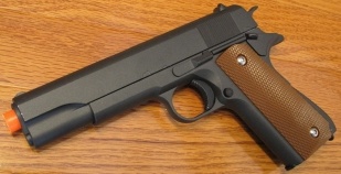 1911 Style Metal Spring Pistol Black Color