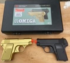 Compact Spring Pistol One GOLD & One Black
