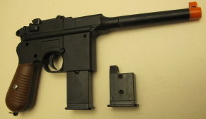 G12 Galaxy Mauser C96 Style Metal Pistol with 2 Magazine