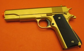 G13 1911 Style Metal Spring Pistol GOLD Color 300 FPS