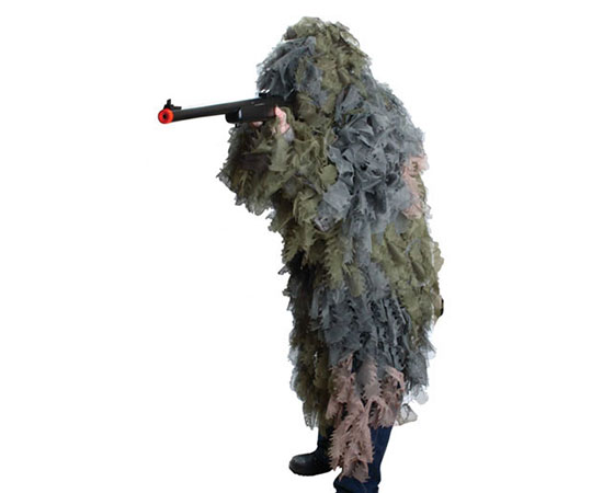 Woodlands Leaf Camo Ghillie Suit L-XXL Size
