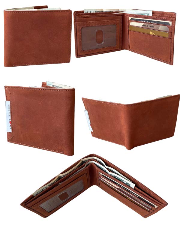 Vintage cowhide Bifold WALLET