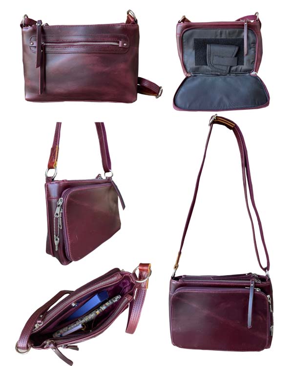 WAX Oiled cowhide concealed carry PURSE  brown $37.50 and up