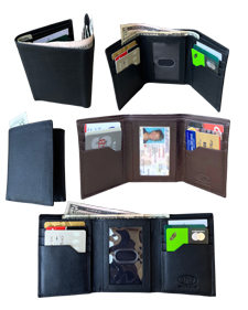 RFID Blocking Tri- Fold WALLET - BK, BN $4.60 & Up