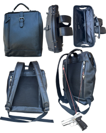 Cowhide leather concealed carry BACKPACK