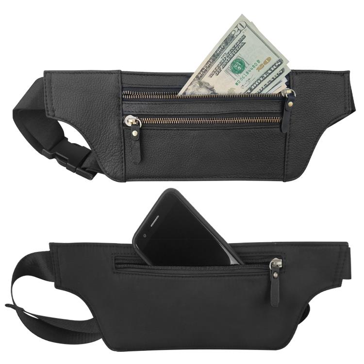 LEATHER Money Belt - BK $3.65 & Up