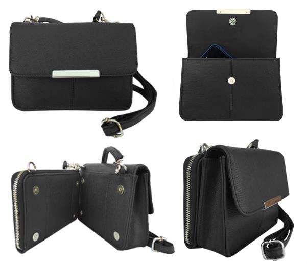 Compact PURSE w/Detachable Wallet - BK $9.05 & Up