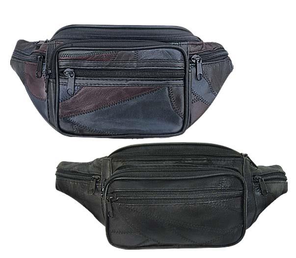 Patch LEATHER Fanny Pack - BK, MT $4.75 & Up