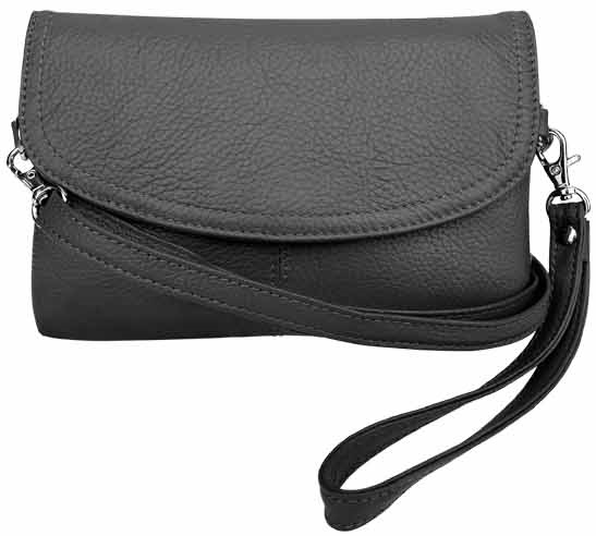 Compact LEATHER Purse - BK $6.25 & Up