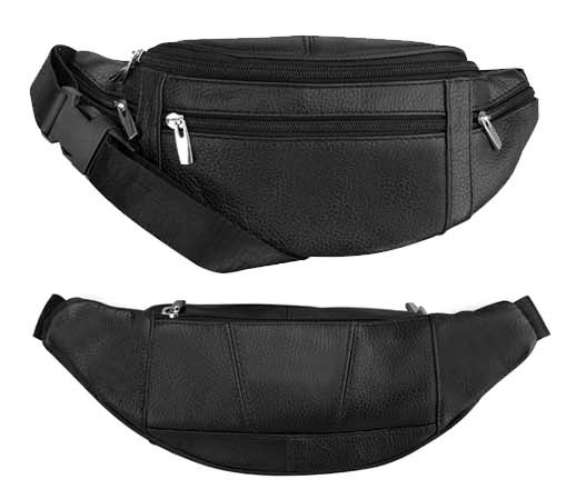 LEATHER Fanny Pack - BK