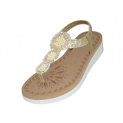 Women's Soft Sole Rhinestone Sandals, Footwear, Shoes