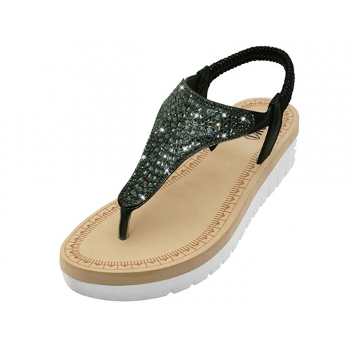 Women's Soft Sole Rhinestone Sandals, Footwear, Shoes