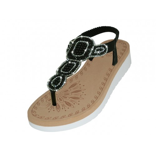 Women's Soft Sole Rhinestone Sandals, Footwear, Shoes