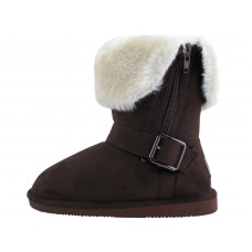 Girl's Faux Fur BOOTS with Side Zipper, Footwear, Shoes