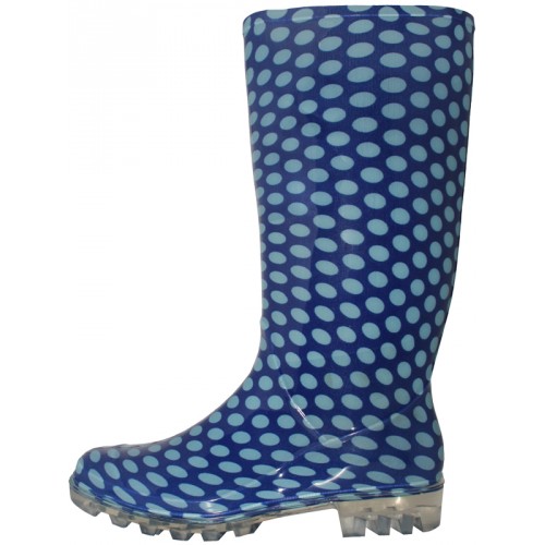 Women's 13'' Polka dots Print RAIN BOOTS, Footwear, Shoes