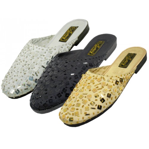 Women's SEQUIN Slides, Footwear, Shoes