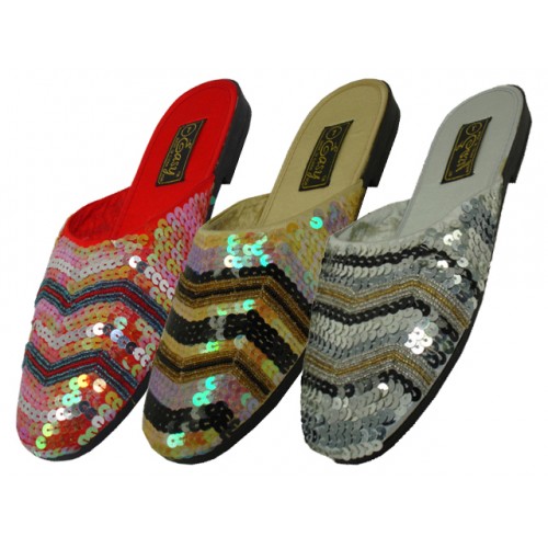 Women's SEQUIN Slides, Footwear, Shoes