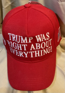 AA Trump Was Right About Everything Red Embroidered Baseball CAP