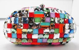 MULTI COLOR EVENING HANDBAG