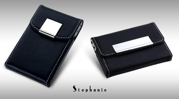 LEATHER Card Case with engraving plate