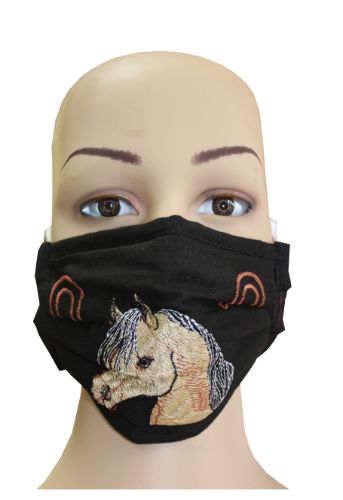 Embroidered HORSE Face Mask Square