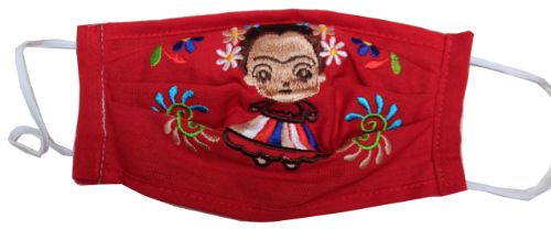 Embroidered Girl Face Mask Square