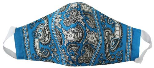 Fabric Turq BANDANA Print Face Mask