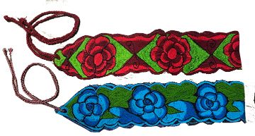 Embroidered Floral Sash