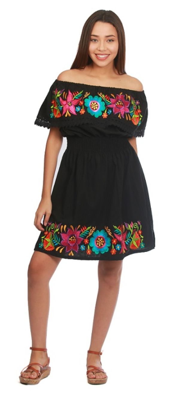 Manta Embroidered Campesina DRESS