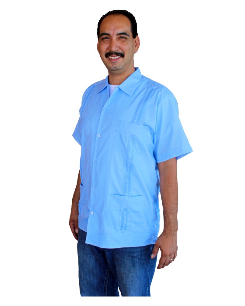 Guayabera SHIRT Baby Blue