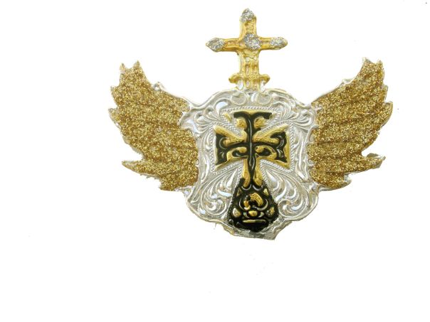Silver Cross With Wings