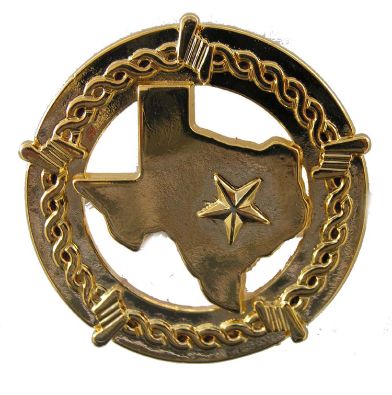 Texas w/ Barbwire GOLD
