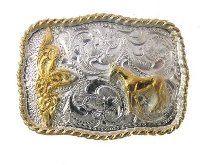 Rectangular Standing HORSE Concho
